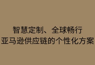 智慧定制，全球暢行：亞馬遜供應(yīng)鏈的個性化方案