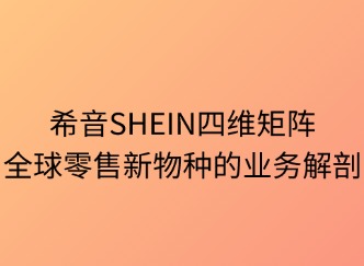SHEIN四維矩陣：全球零售新物種的業(yè)務解剖